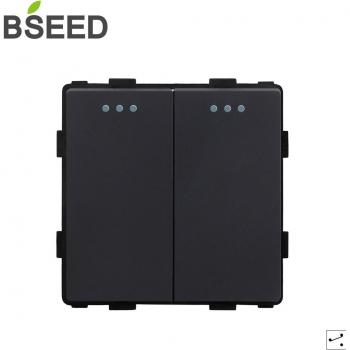 Interruptor BSEED de 2 Entradas, Tecla de Plástico Blanco, Estándar UE