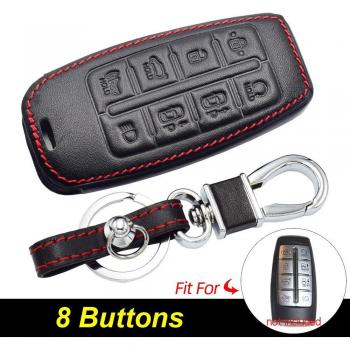 Leather Fob Protector for Hyundai Genesis G80 GV80 6-8 Button Key