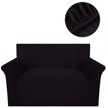 Housse extensible de canapé noir jersey polyester