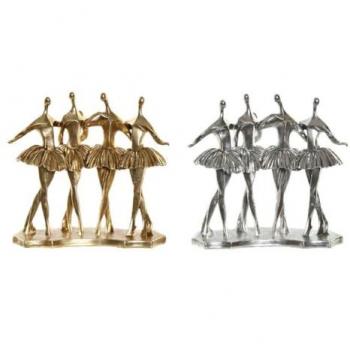 Ballerina di Classe in Resina – Oro & Argento – Statua Decorativa