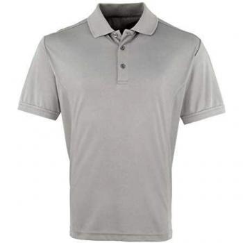 Silver Cool Checker Polo – Men’s Pique Shirt