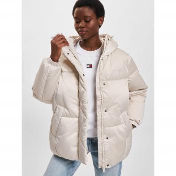 Tommy Jeans Daunenjacke Ovr Satin DW0DW16586 Écru Regular Fit M female