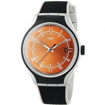 Swatch Unisex GO JOG Gold Dial Watch
