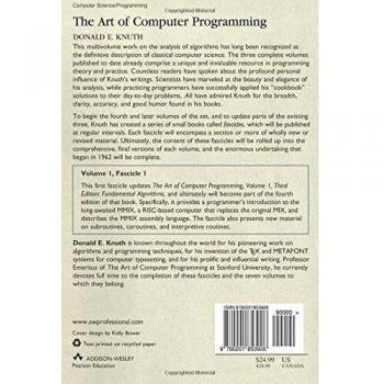 The Art of Computer Programming Volume 1 Fascicle 1 MMIX A RISC Computer for the New Millennium