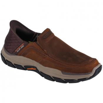 Skechers Scarpe Uomo Senza Lacci Elgin Dark Brown EU 43