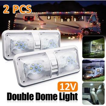 Doble Cúpula de Iluminación Caravana 12V