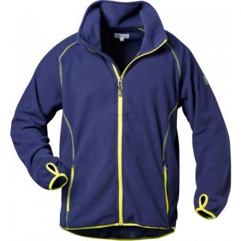 Giacca Taglia XL di Lana Brandon Blu Navy con Accenti Gialli
