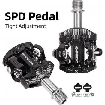 MZYRH Waterproof SPD Bicycle Pedals Aluminum Alloy Flat