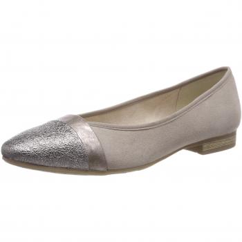Jana Softline Damen Geschlossene Ballerinas 8-8-22165-22, Beige