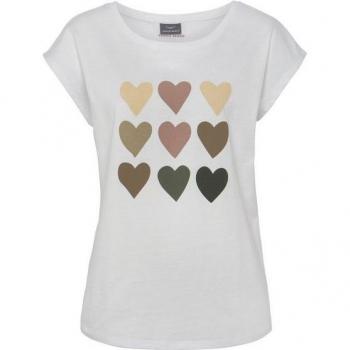 Venice Beach Damen‑Kurzarm-T-Shirt, 100 % Baumwolle, Herz‑Design, 32/34