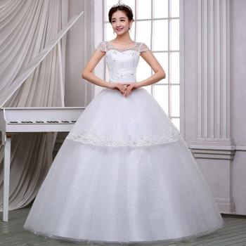 Short Sleeve Crystal Applique Dress