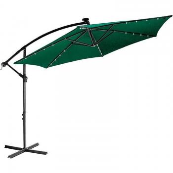 Parasol déporté Stilista® avec manivelle et LEDs