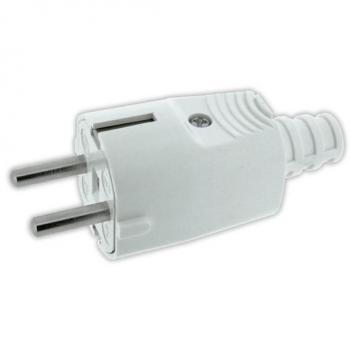 Bouchon Droit Électrique 16A Blanc