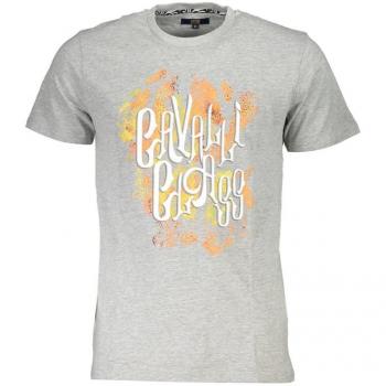 Roberto Cavalli Men's Cavalli Class Bold Logo Grey T-Shirt