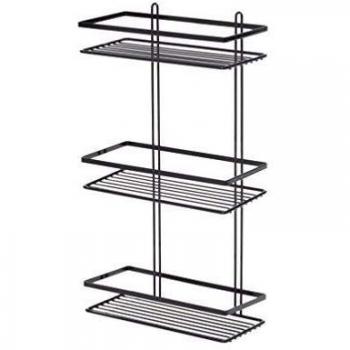 Direct Store 3‑Tier Chrome Plated Bathroom Rack, Black Nano Coat