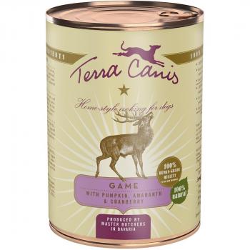 Terra Canis Classic Adult All Sizes 400 gr – Selvaggina con Zucca Amaranto e Mirtilli Rossi, Confezione da 6 (SPEDIZIONE GRATIS 1° ORDINE)