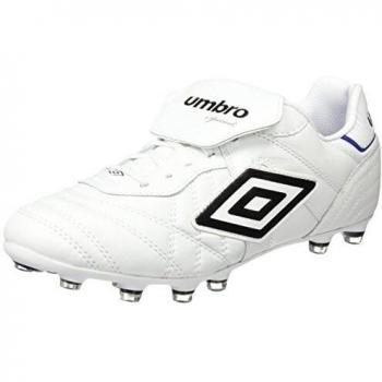 Umbro Herren‑Stiefel Eternal Pro HG 42 – Weiß, Schwarz & Clematis Blau
