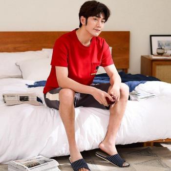 Match‑Made Sleep Set – Men’s Short Sleeve T‑shirt & Pants + Women’s Printed Nightdress, M‑XXXL