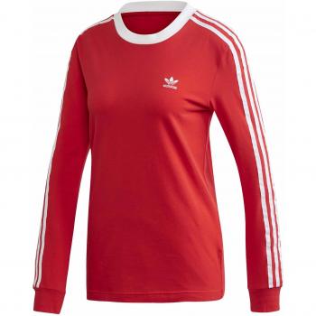 Adidas Women’s 3STR Long-Sleeved Tee, Lush Red/White, Size 46