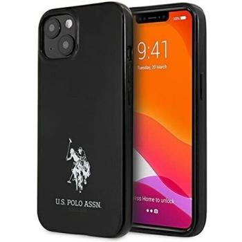 US Polo iPhone 13 6.1 Black Rugged Case featuring Horses Motif