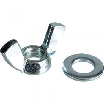 Forgefix Zinc Plated M10 Wing Nut & Washer Kit (6 Pieces)