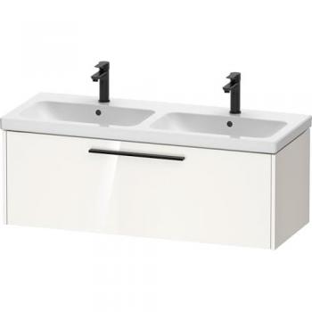 Duravit D-Code Doppel-Waschtisch mit Griff Diamantschwarz