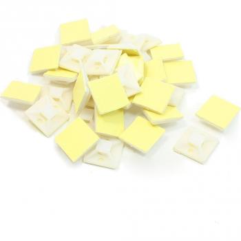 25mm x 25mm Square Self-Adhesive Cable Tie Mount Base 39 pcs