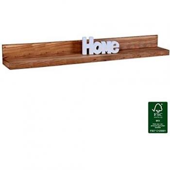 Massivholz Wandregal 160 cm Akazie Wandboard