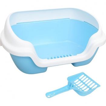 Arenero práctico para gatos (Rosa, semi-cerrado)