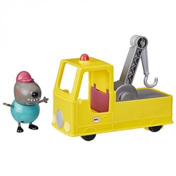 Peppa Pig Muñeca y Remolque de Abuelo con Perros