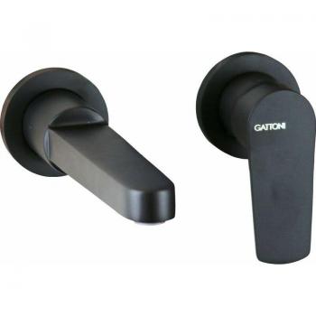 Avio Gattoni Lavabo Miscelatore Parete Nero Opaco AV03570NO