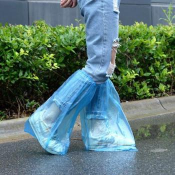 10 paires de chaussures de pluie en plastique épais jetables