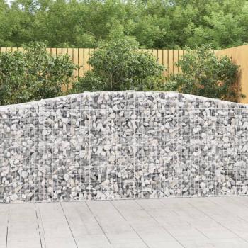 VidaXL 5-Piece Galvanized Arched Gabion Baskets