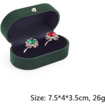 Joyero de Anillos Dobles con Terciopelo