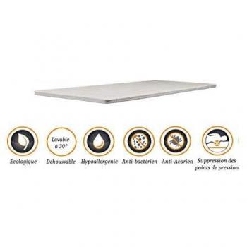 Lit D'or Surmatelas Ergonomique Hyper Souple Top Confort 90x190 cm x