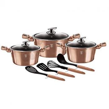 Ensemble pots et marmites rose gold