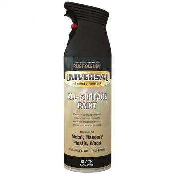 Rust-Oleum 400ml Satin Black Universal Spray Paint