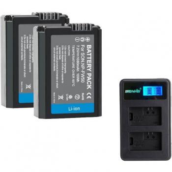 Sony NP-FW50 Batterij en Oplader Set voor Alpha a6500 a6300 a6000 a5000 a3000 NEX-3 DSC-RX10