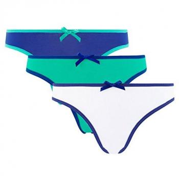Ensemble 3 slips girl Blanc-Menthe Bleu – Garde‑robe d’été Pomm’Poire