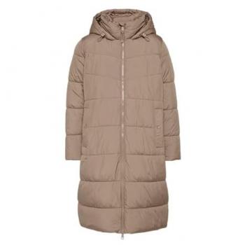 S.Oliver Outdoor Giacca Donna in Stile Steppmantel con Zip Duale, Taglia 44, Marrone