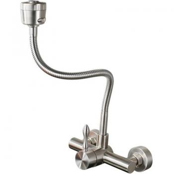 Beccuccio girevole 360° miscelatore per cucina in acciaio inossidabile 304 a muro
