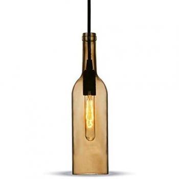 Pendente Decorativo Bottiglia Vetro Marrone