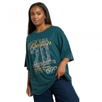 Boston 70 Boxy Graphic Shirt – Green Women’s, Size 18