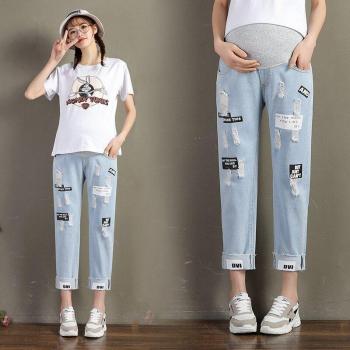 Pantalones vaqueros elásticos para embarazadas 506