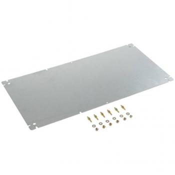 Plaque de montage MP TBF 56/30 – modèle Weidmüller, 505 × 249 mm, acier argent
