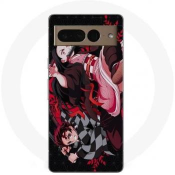 Demon Slayer Tanjiro & Nezuko Fight Case by Maniacase for Google Pixel 7 Pro