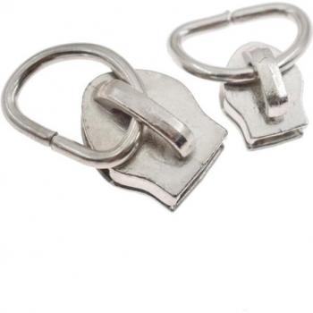 25pcs D Shape Metal Zipper Sliders for Clothes Accessories
