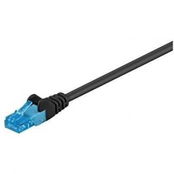 Zwarte 0,25 m Cat6a kabel Goobay 55404 met RJ‑45 U‑UTP
