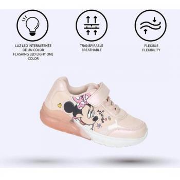 Rosa Minnie Mouse LED Sneakers