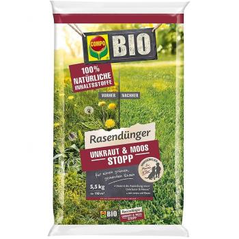 Fertilisant Bio COMPO Pelouse Mousse Stop 5,5 kg